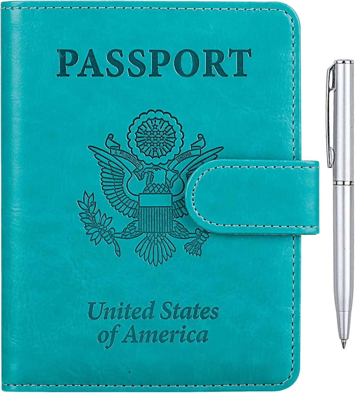 Passport Holder for Travel Women Men, Valentines Day Gifts PU Leather Wallet Cover Case Sleeve, Waterproof Protected Document Organizer, Vacation Plane Cruise Travel Essentials