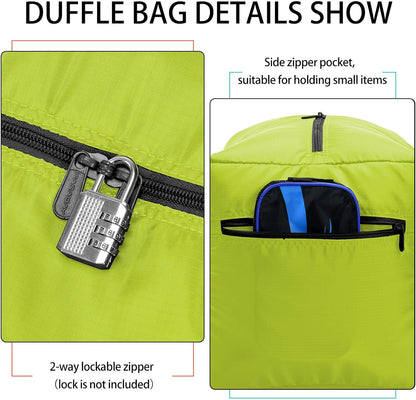 Foldable Duffel Bag 30" / 75L Lightweight with Water Rresistant for Travel-Black