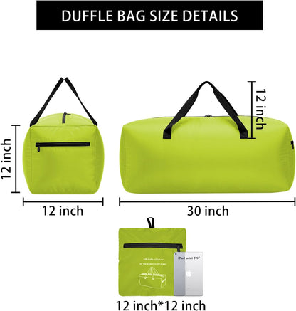 Foldable Duffel Bag 30" / 75L Lightweight with Water Rresistant for Travel-Black