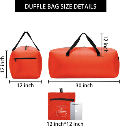 Foldable Duffel Bag 30" / 75L Lightweight with Water Rresistant for Travel-Black