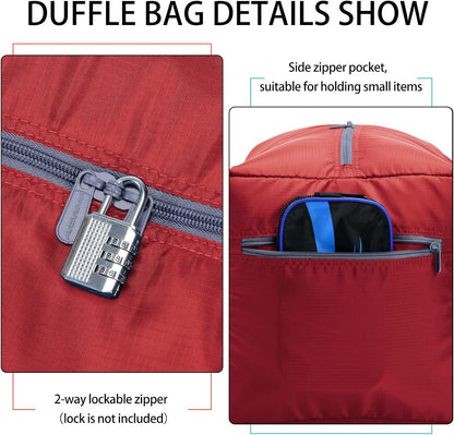 Foldable Duffel Bag 30" / 75L Lightweight with Water Rresistant for Travel-Black