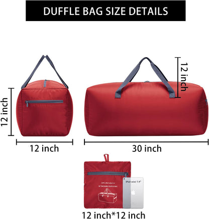 Foldable Duffel Bag 30" / 75L Lightweight with Water Rresistant for Travel-Black