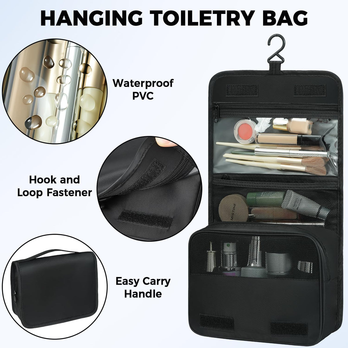 9 Set Packing Cubes with Packing List Luggage Packing Organizers for Travel Accessories (Black)