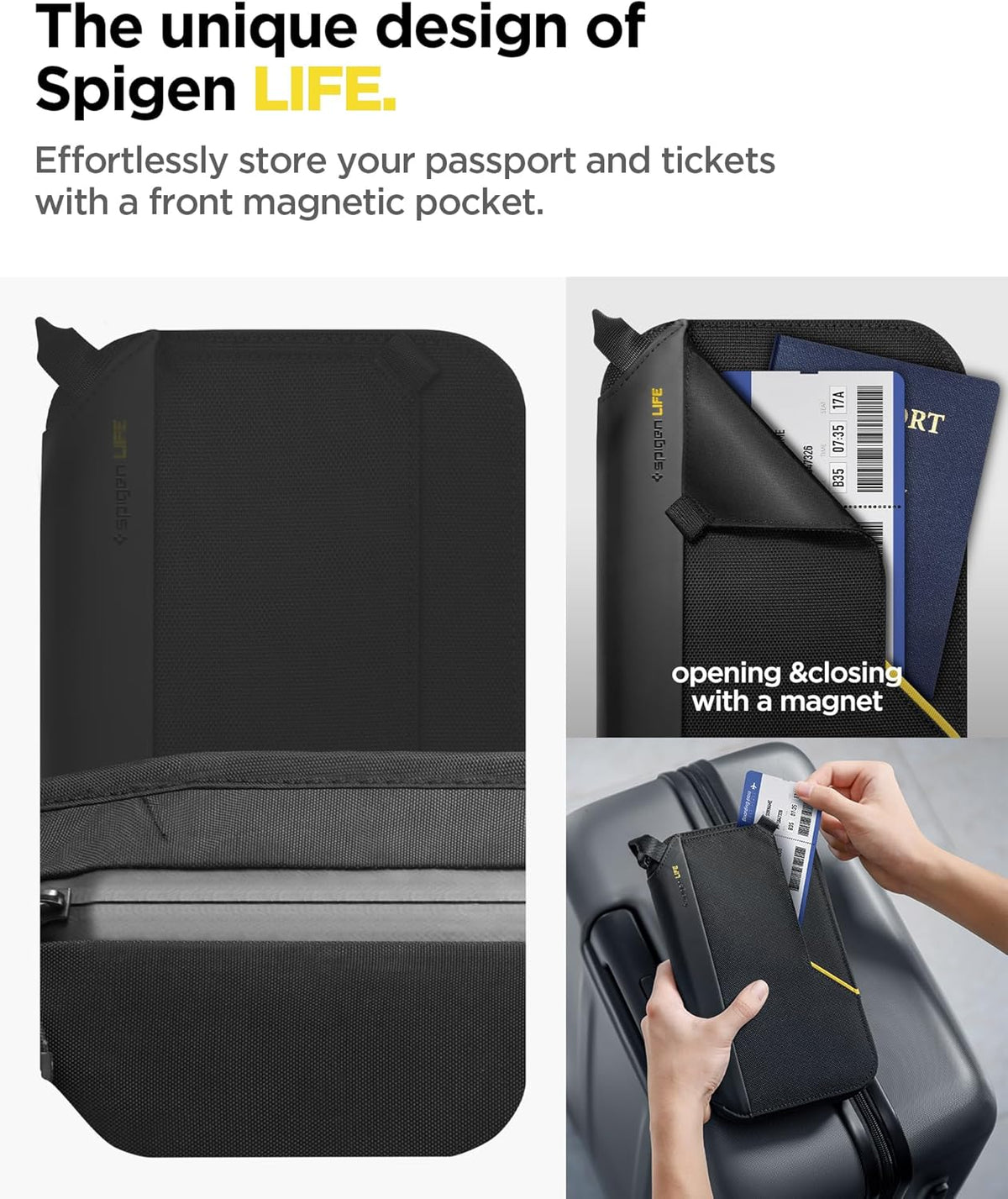 Life for Passport Card Cover Holder with RFID Blocking Technology Wallet Travel Documents Organizer Protector Accessories, SIM Card Pin Included