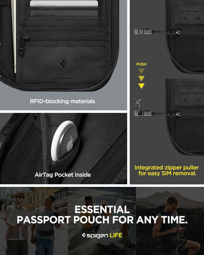 Life for Passport Card Cover Holder with RFID Blocking Technology Wallet Travel Documents Organizer Protector Accessories, SIM Card Pin Included