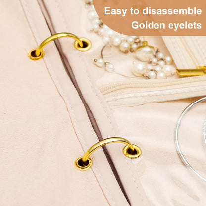 Travel Jewelry Case Organizer for Women, Jewelry Storage Book with Small Pouch, Travel Jewelry Bag Case for Traveling Necklace, Earrings, Rings, Bracelet Organizer