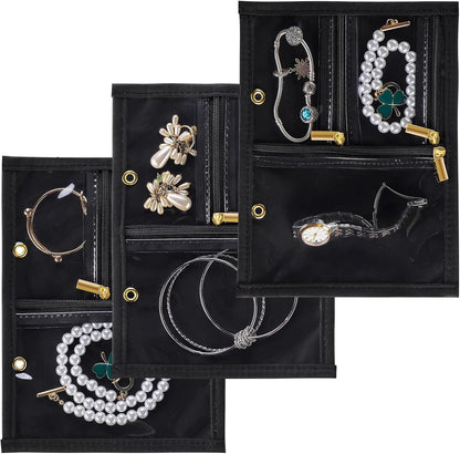 Travel Jewelry Case Organizer for Women, Jewelry Storage Book with Small Pouch, Travel Jewelry Bag Case for Traveling Necklace, Earrings, Rings, Bracelet Organizer