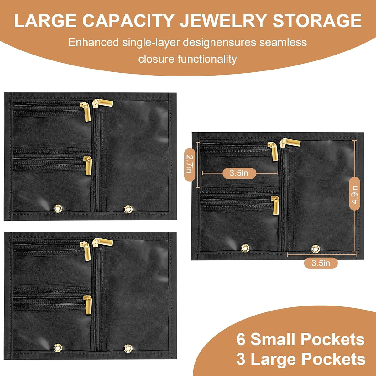 Travel Jewelry Case Organizer for Women, Jewelry Storage Book with Small Pouch, Travel Jewelry Bag Case for Traveling Necklace, Earrings, Rings, Bracelet Organizer