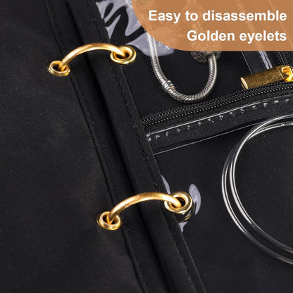Travel Jewelry Case Organizer for Women, Jewelry Storage Book with Small Pouch, Travel Jewelry Bag Case for Traveling Necklace, Earrings, Rings, Bracelet Organizer