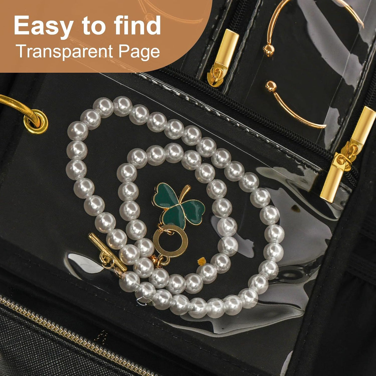 Travel Jewelry Case Organizer for Women, Jewelry Storage Book with Small Pouch, Travel Jewelry Bag Case for Traveling Necklace, Earrings, Rings, Bracelet Organizer