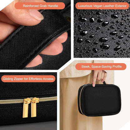 Travel Jewelry Case Organizer for Women, Jewelry Storage Book with Small Pouch, Travel Jewelry Bag Case for Traveling Necklace, Earrings, Rings, Bracelet Organizer