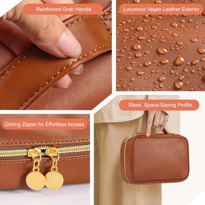 Travel Jewelry Case Organizer for Women, Jewelry Storage Book with Small Pouch, Travel Jewelry Bag Case for Traveling Necklace, Earrings, Rings, Bracelet Organizer