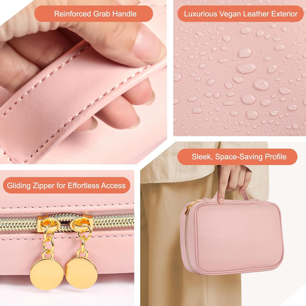 Travel Jewelry Case Organizer for Women, Jewelry Storage Book with Small Pouch, Travel Jewelry Bag Case for Traveling Necklace, Earrings, Rings, Bracelet Organizer
