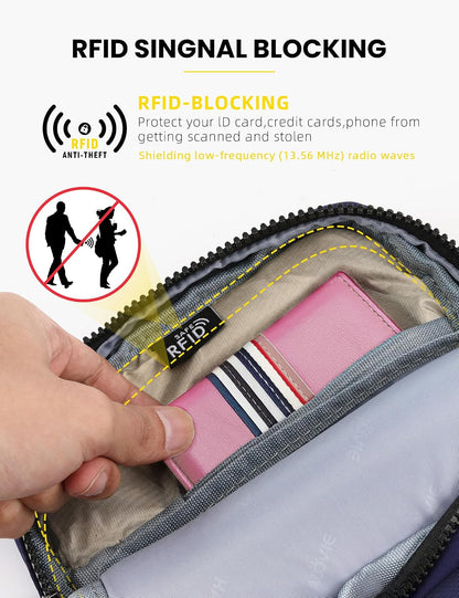 Small RFID Anti Theft Crossbody Bag Lightweight Sling Cross Body Bag Purse for Women Men for Travel Daily
