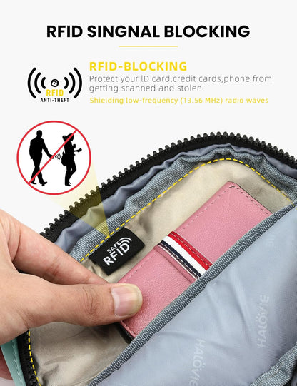 Small RFID Anti Theft Crossbody Bag Lightweight Sling Cross Body Bag Purse for Women Men for Travel Daily