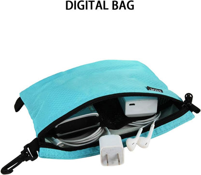 Small Toiletry Bag for Men Bulk Cosmetic Bag Dopp Kit Carry On Zipper Pouch Organization Nylon Small Packing Sack Water Repellent(Orange)