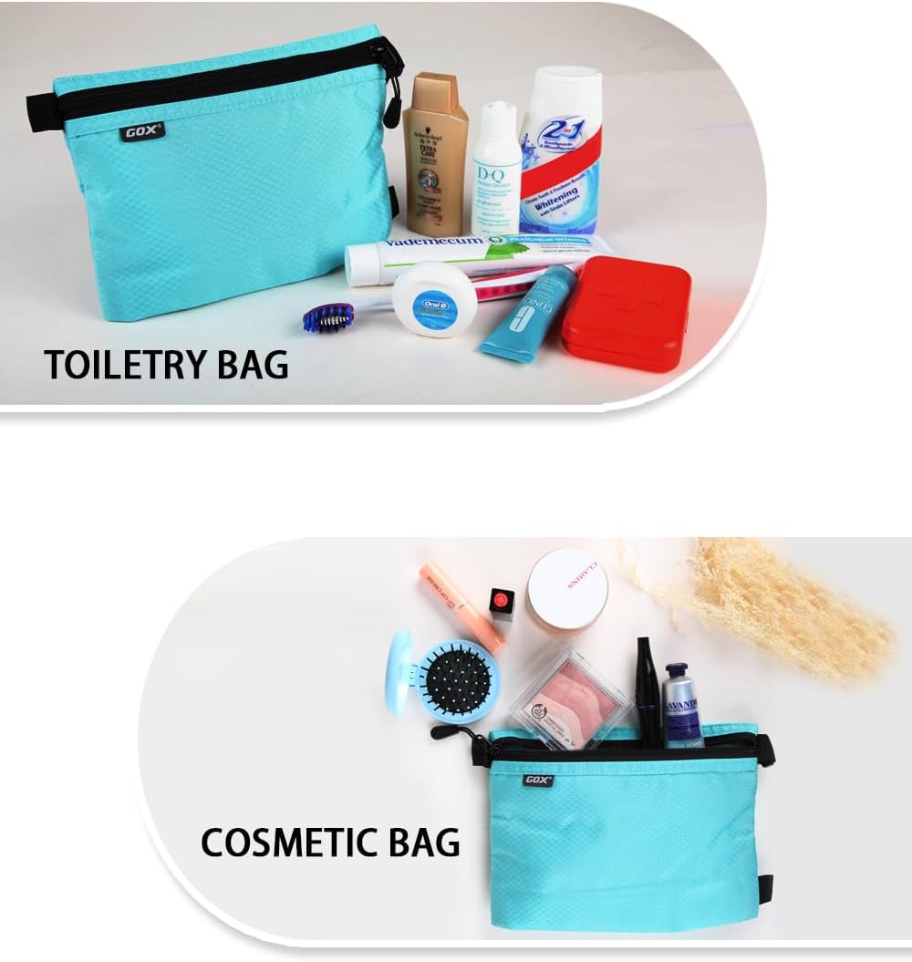 Small Toiletry Bag for Men Bulk Cosmetic Bag Dopp Kit Carry On Zipper Pouch Organization Nylon Small Packing Sack Water Repellent(Orange)