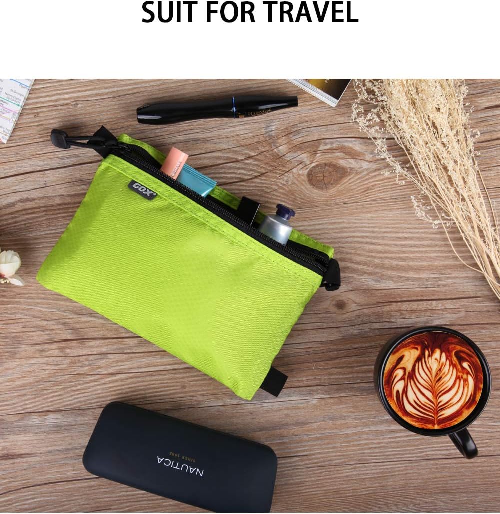 Small Toiletry Bag for Men Bulk Cosmetic Bag Dopp Kit Carry On Zipper Pouch Organization Nylon Small Packing Sack Water Repellent(Orange)