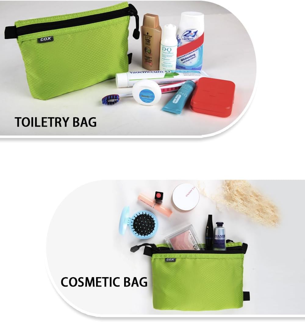 Small Toiletry Bag for Men Bulk Cosmetic Bag Dopp Kit Carry On Zipper Pouch Organization Nylon Small Packing Sack Water Repellent(Orange)