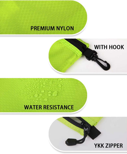 Small Toiletry Bag for Men Bulk Cosmetic Bag Dopp Kit Carry On Zipper Pouch Organization Nylon Small Packing Sack Water Repellent(Orange)