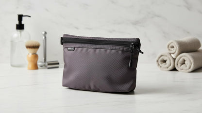 Small Toiletry Bag for Men Bulk Cosmetic Bag Dopp Kit Carry On Zipper Pouch Organization Nylon Small Packing Sack Water Repellent(Orange)