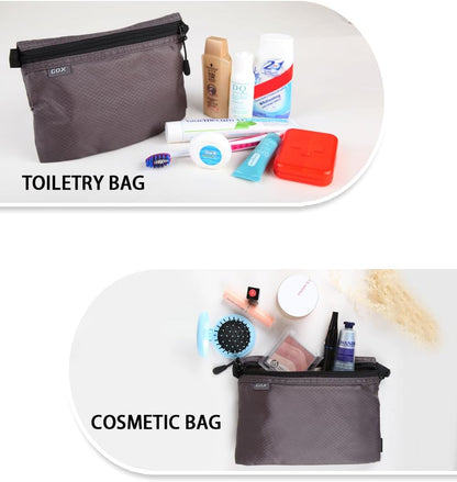 Small Toiletry Bag for Men Bulk Cosmetic Bag Dopp Kit Carry On Zipper Pouch Organization Nylon Small Packing Sack Water Repellent(Orange)
