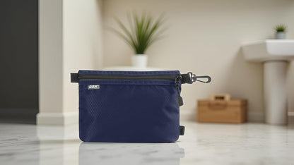 Small Toiletry Bag for Men Bulk Cosmetic Bag Dopp Kit Carry On Zipper Pouch Organization Nylon Small Packing Sack Water Repellent(Orange)
