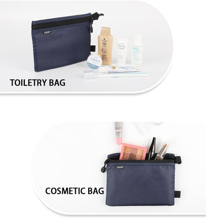 Small Toiletry Bag for Men Bulk Cosmetic Bag Dopp Kit Carry On Zipper Pouch Organization Nylon Small Packing Sack Water Repellent(Orange)