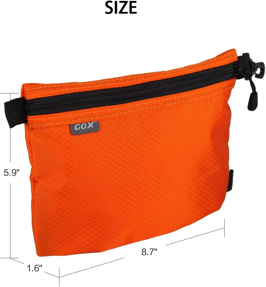Small Toiletry Bag for Men Bulk Cosmetic Bag Dopp Kit Carry On Zipper Pouch Organization Nylon Small Packing Sack Water Repellent(Orange)