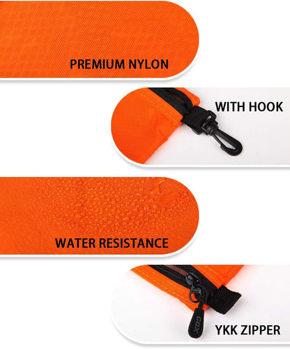 Small Toiletry Bag for Men Bulk Cosmetic Bag Dopp Kit Carry On Zipper Pouch Organization Nylon Small Packing Sack Water Repellent(Orange)