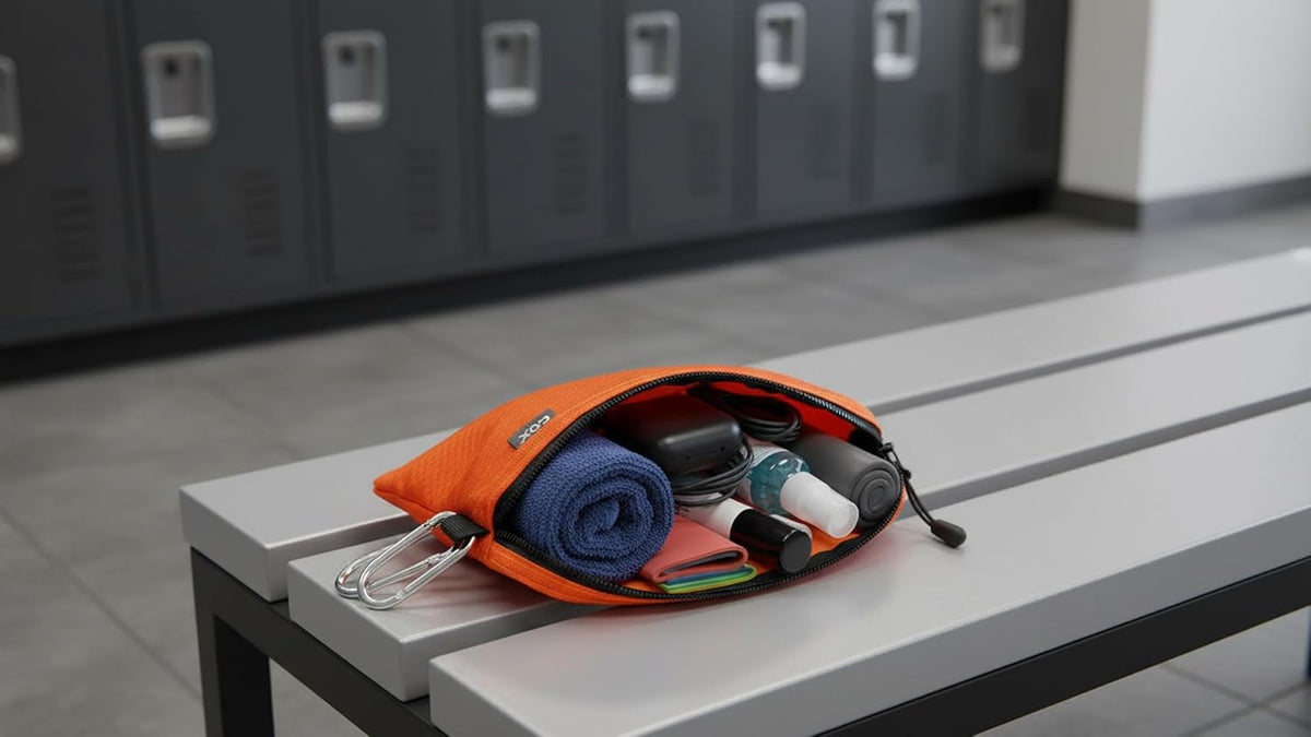 Small Toiletry Bag for Men Bulk Cosmetic Bag Dopp Kit Carry On Zipper Pouch Organization Nylon Small Packing Sack Water Repellent(Orange)