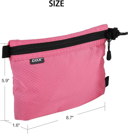 Small Toiletry Bag for Men Bulk Cosmetic Bag Dopp Kit Carry On Zipper Pouch Organization Nylon Small Packing Sack Water Repellent(Orange)