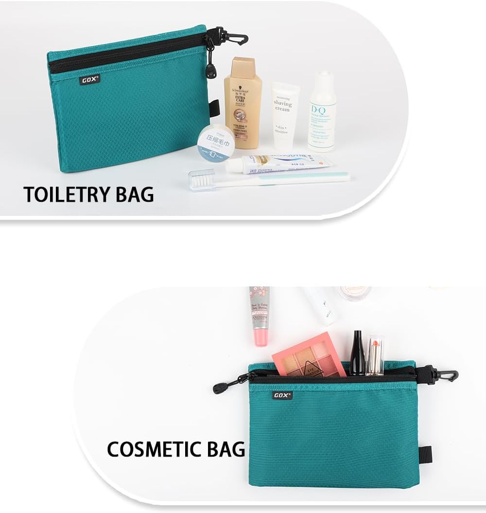Small Toiletry Bag for Men Bulk Cosmetic Bag Dopp Kit Carry On Zipper Pouch Organization Nylon Small Packing Sack Water Repellent(Orange)