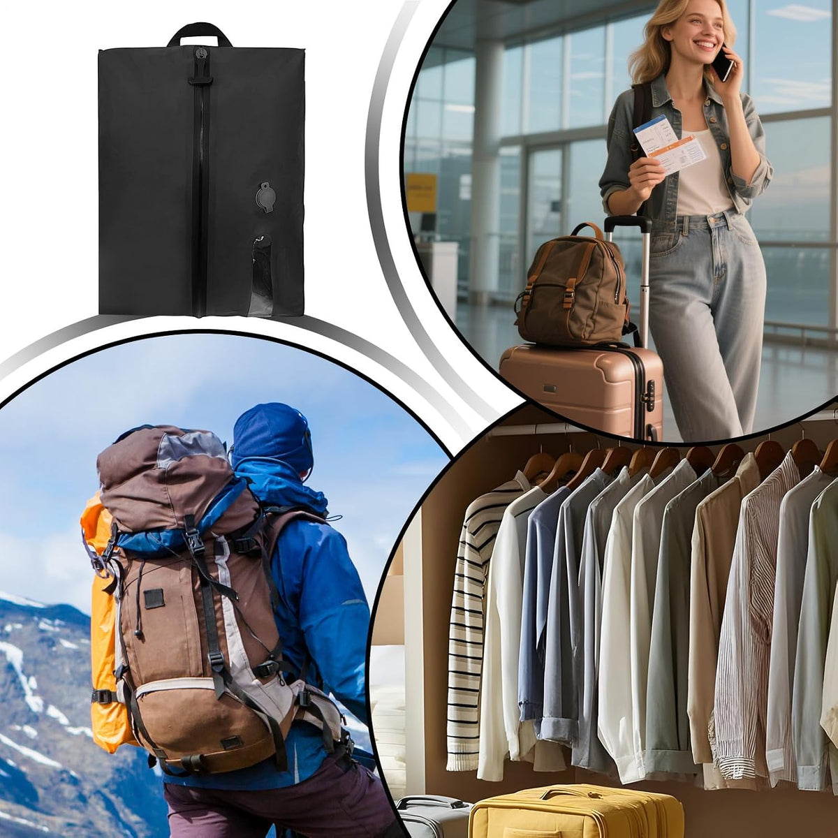 Travel Storage Bags - Portable Waterproof Compression Pack, Reusable Clothing Organizer, Durable Garment Cube, Space Saving Suitcase Bag, Laundry Folding Pouch | Home Travel for Packing Use Area