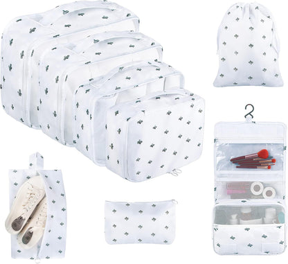 Packing Cubes, 8 Pcs Travel Packing Organizers for Suitcases, Large Capacity Travel Luggage Organizers Set includes 8 Storage Bags, Travel Essentials for Women or Men (Navy Blue)