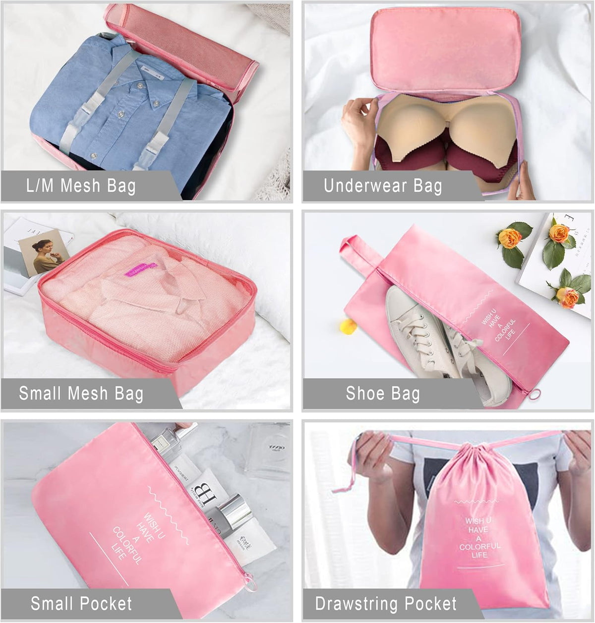 Packing Cubes, 8 Pcs Travel Packing Organizers for Suitcases, Large Capacity Travel Luggage Organizers Set includes 8 Storage Bags, Travel Essentials for Women or Men (Navy Blue)