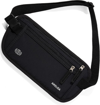 Money Belt Passport Holder Slim Hidden Travel Wallet with RFID Blocking