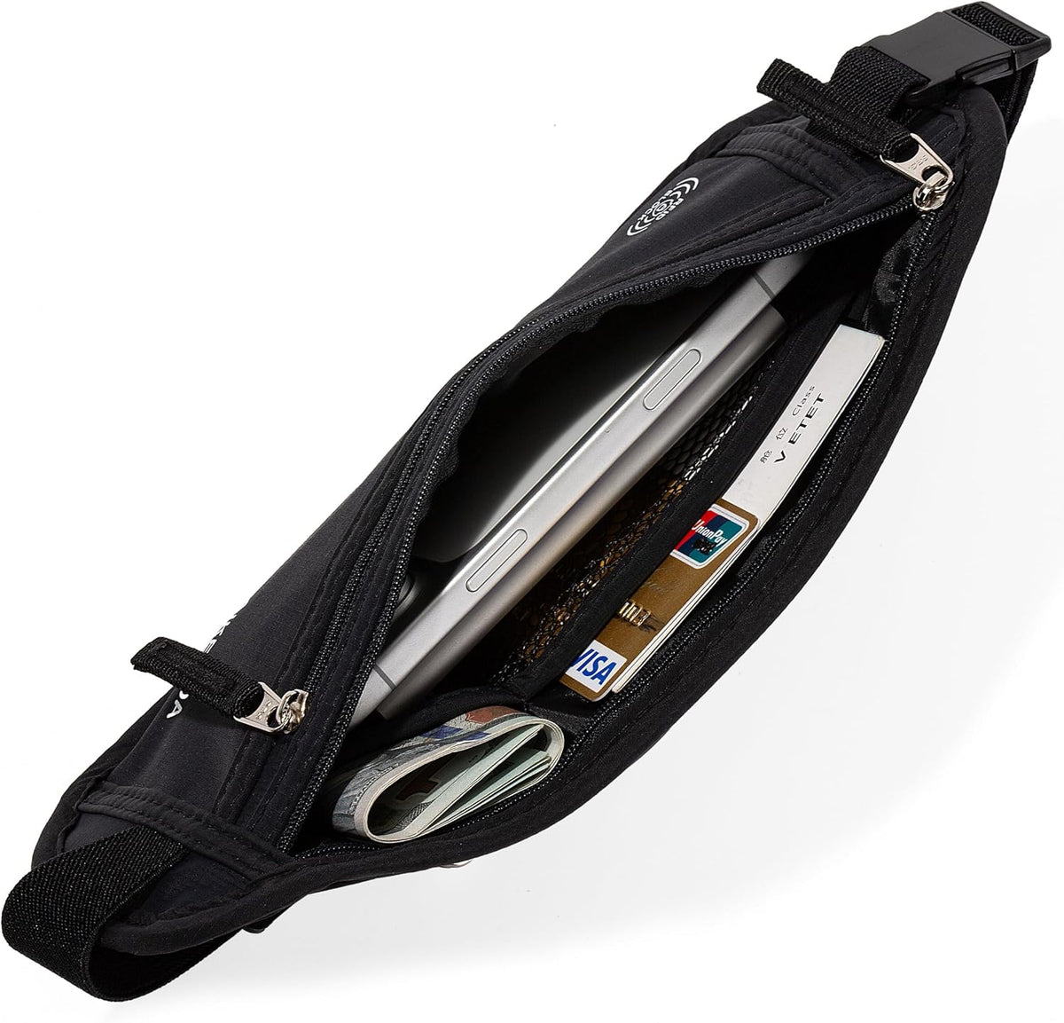 Money Belt Passport Holder Slim Hidden Travel Wallet with RFID Blocking