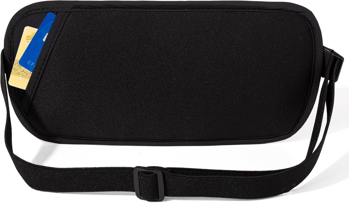 Money Belt Passport Holder Slim Hidden Travel Wallet with RFID Blocking