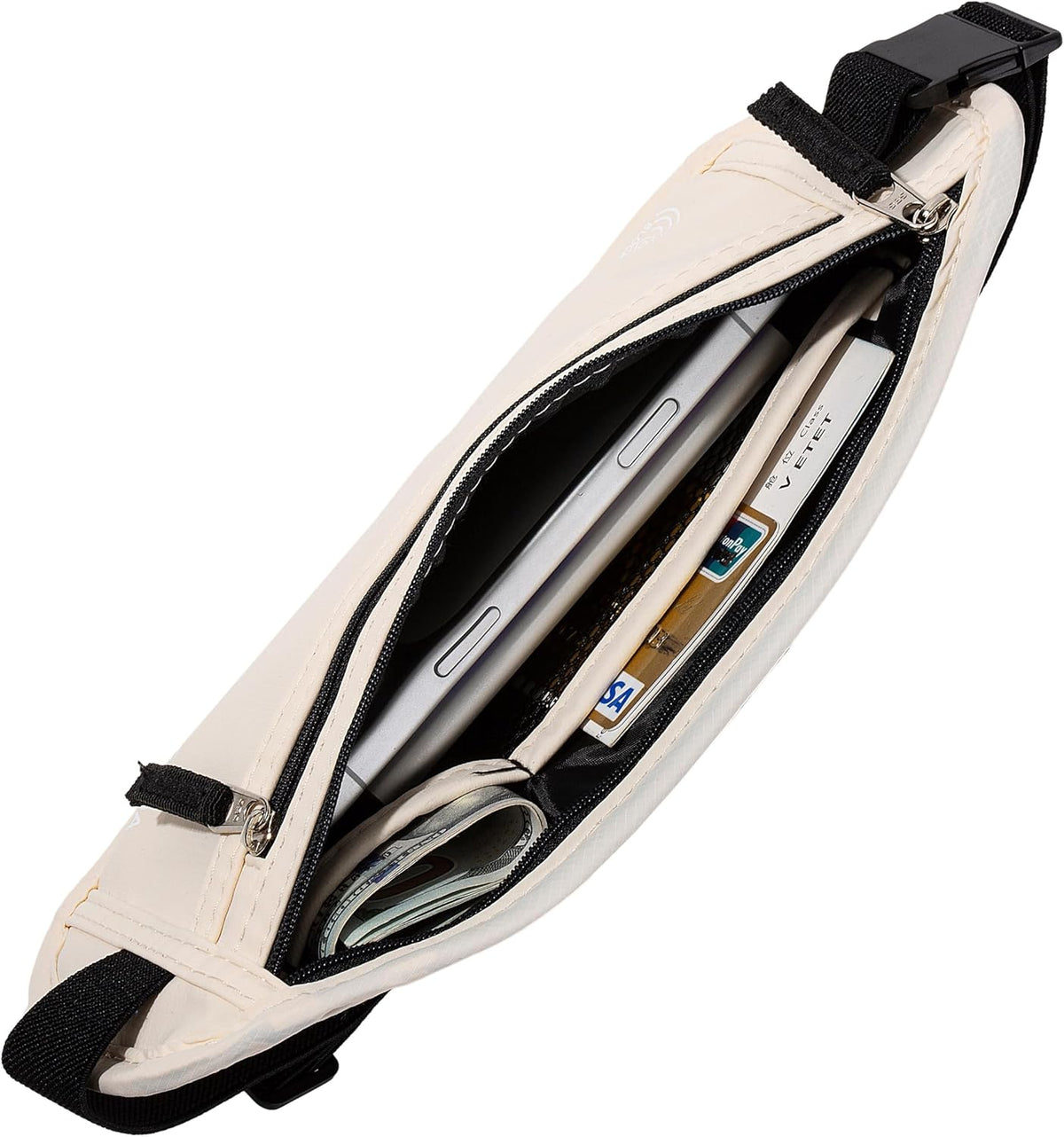 Money Belt Passport Holder Slim Hidden Travel Wallet with RFID Blocking