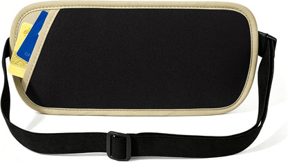 Money Belt Passport Holder Slim Hidden Travel Wallet with RFID Blocking