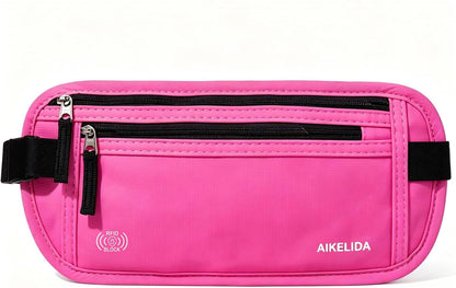 Money Belt Passport Holder Slim Hidden Travel Wallet with RFID Blocking