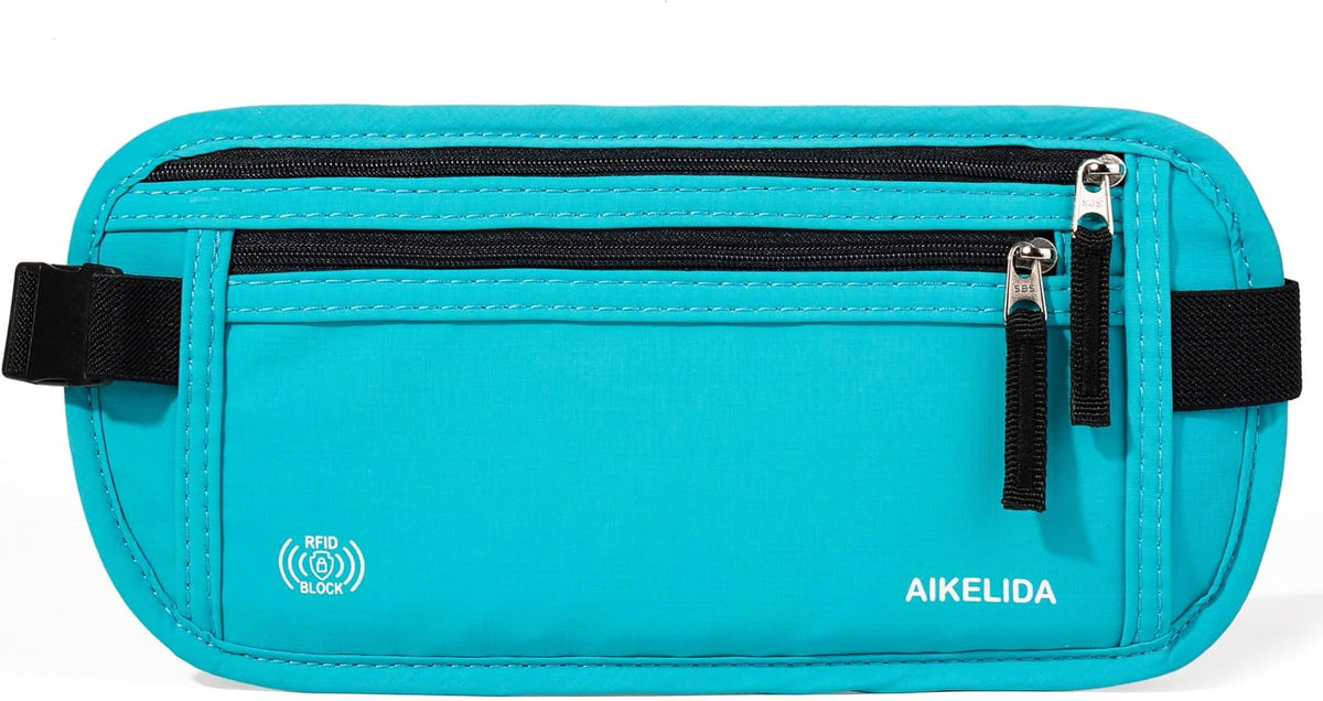 Money Belt Passport Holder Slim Hidden Travel Wallet with RFID Blocking