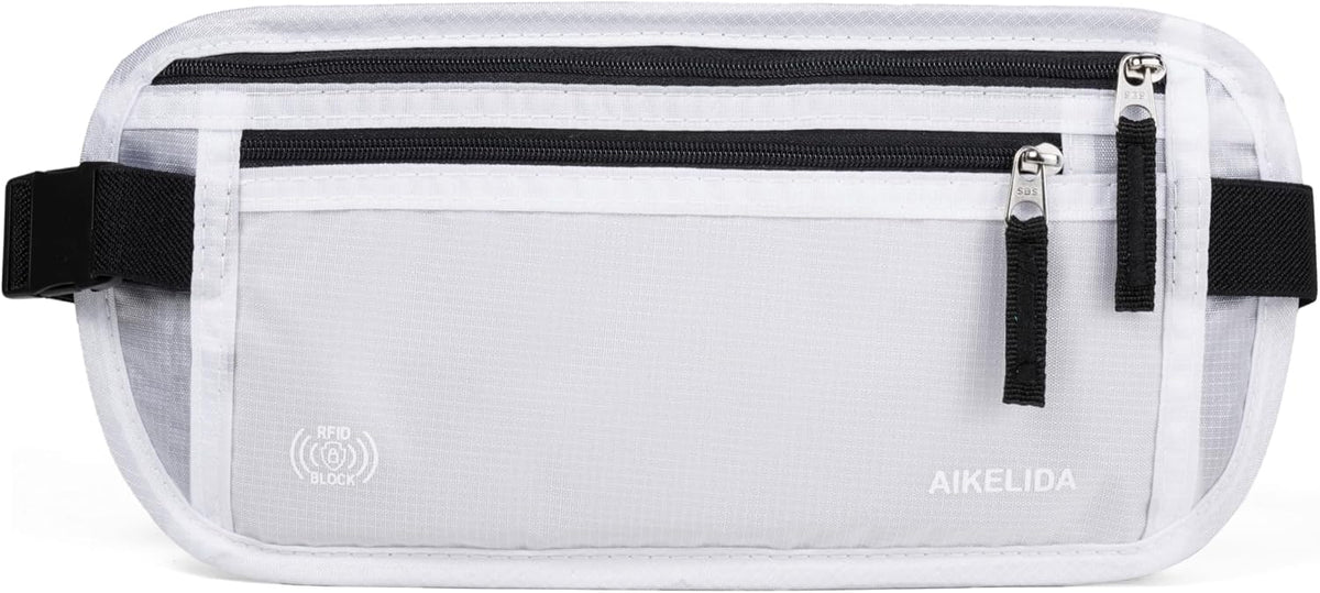 Money Belt Passport Holder Slim Hidden Travel Wallet with RFID Blocking
