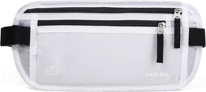 Money Belt Passport Holder Slim Hidden Travel Wallet with RFID Blocking