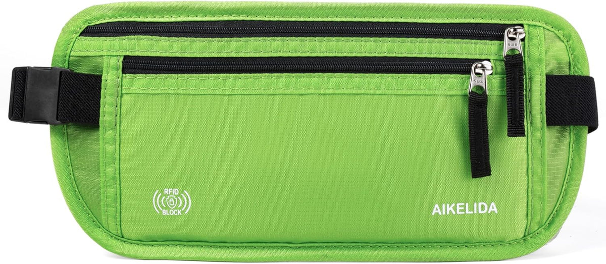 Money Belt Passport Holder Slim Hidden Travel Wallet with RFID Blocking