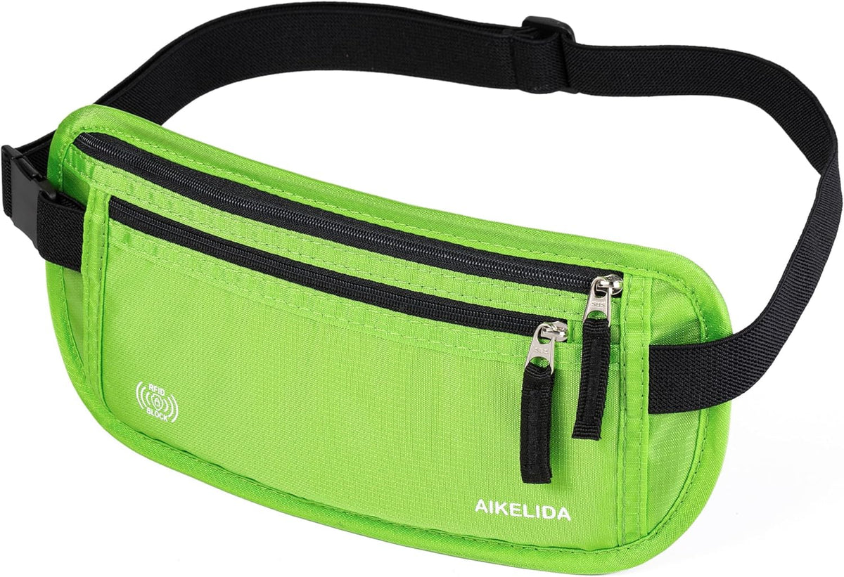 Money Belt Passport Holder Slim Hidden Travel Wallet with RFID Blocking