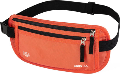 Money Belt Passport Holder Slim Hidden Travel Wallet with RFID Blocking