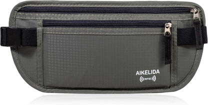 Money Belt Passport Holder Slim Hidden Travel Wallet with RFID Blocking