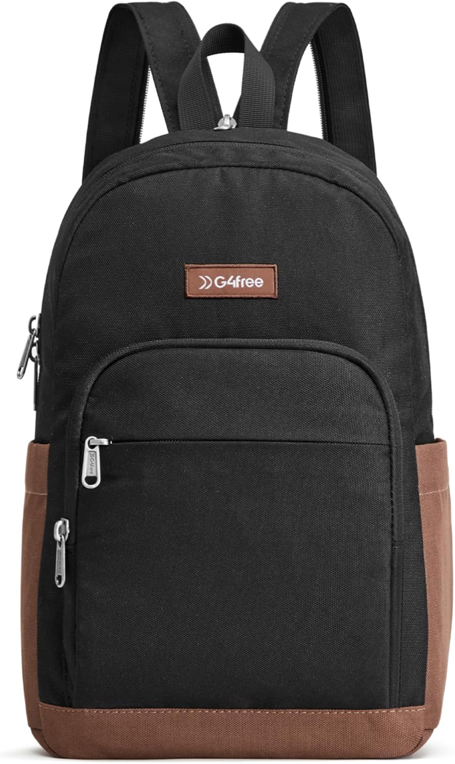Small RFlD Crossbody Backpack Convertible Lightweight Mini Sling Bag for Women Men for Travel & Hiking, Black & Brown